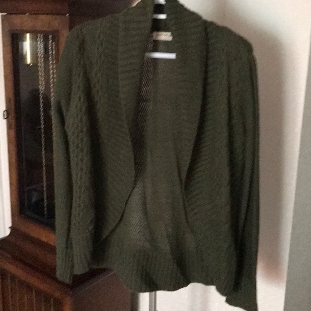 Faded Glory Shawl Collar Open Cardigan